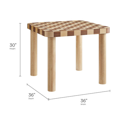 Modway EEI-7351 Oscar 36 Inch Square Checkered Dining Table Modway