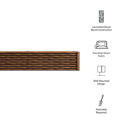 Modway EEI-7352 Emric Wave 71" Wall-Mounted TV Cabinet Modway