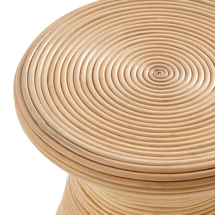 Modway EEI-7360 Tavi Hourglass Natural Rattan Round Side Table - Plaza Home Decor