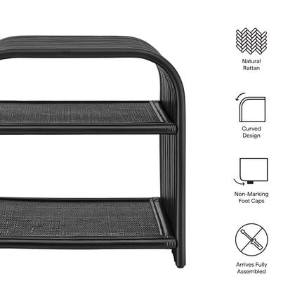 Modway EEI-7361 Eve Curved Natural Rattan Side Table Modway
