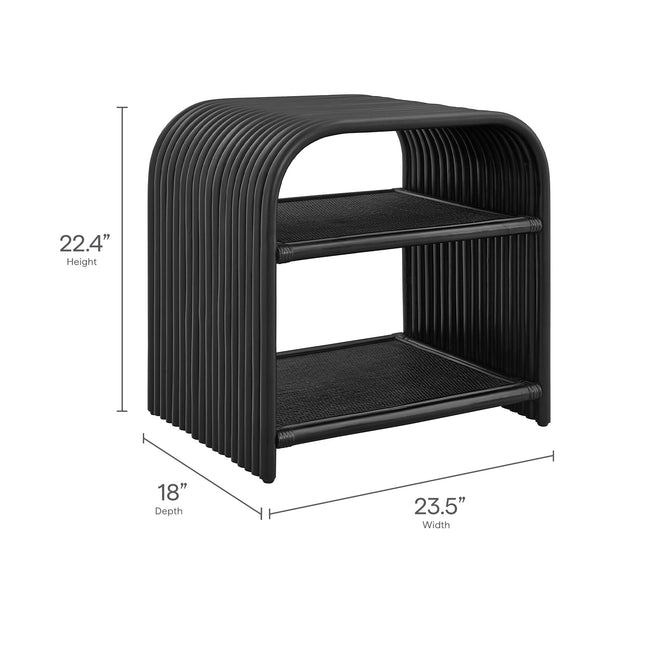 Modway EEI-7361 Eve Curved Natural Rattan Side Table Modway