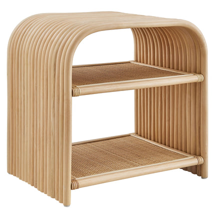 Modway EEI-7361 Eve Curved Natural Rattan Side Table Modway