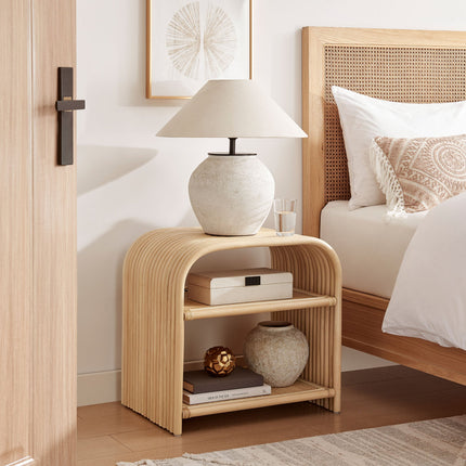 Modway EEI-7361 Eve Curved Natural Rattan Side Table Modway
