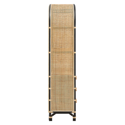 Modway EEI-7362 Jane 71 Inch Tall Arched Natural Rattan Bookshelf Modway