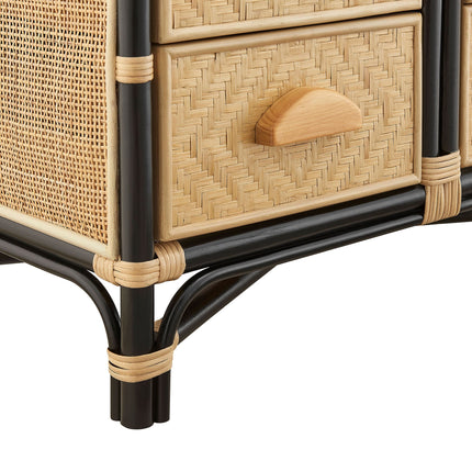 Modway EEI-7362 Jane 71 Inch Tall Arched Natural Rattan Bookshelf Modway