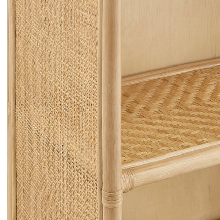 Modway EEI-7362 Jane 71 Inch Tall Arched Natural Rattan Bookshelf Modway