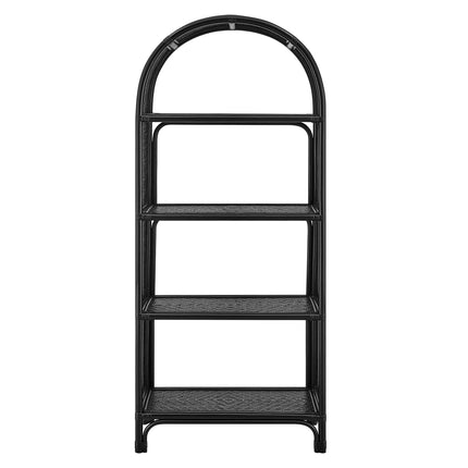 Modway EEI-7363 Celeste 67 Inch Tall Arched Natural Rattan Bookshelf Modway