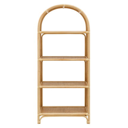 Modway EEI-7363 Celeste 67 Inch Tall Arched Natural Rattan Bookshelf Modway