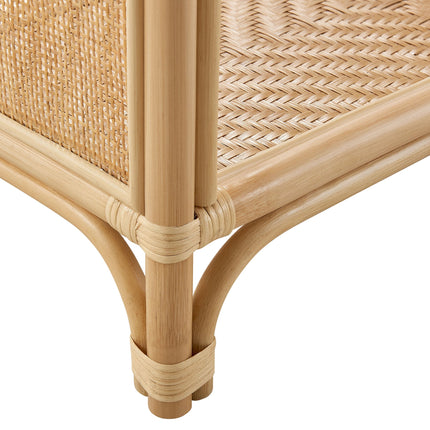 Modway EEI-7363 Celeste 67 Inch Tall Arched Natural Rattan Bookshelf Modway