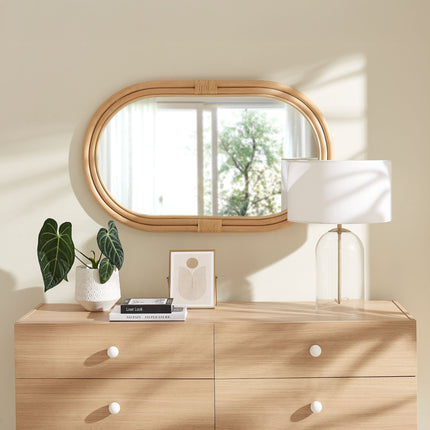 Modway EEI-7364 Corsica Oval Rattan Wall Mirror Modway