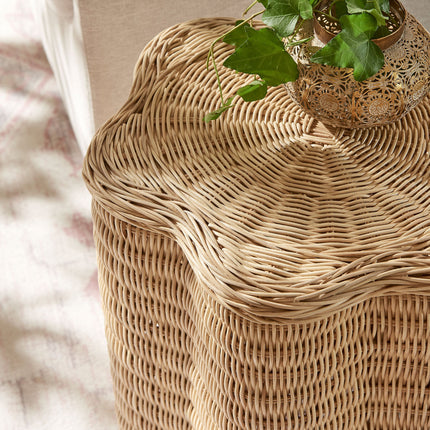 Modway EEI-7366 Erika Scalloped Natural Rattan Side Table Modway