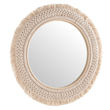 Modway EEI-7367 Jade Round Rattan Macrame Wall Mirror Modway