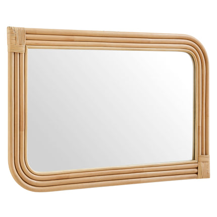 Modway EEI-7368 Corsica Curved Rectangle Rattan Wall Mirror Modway
