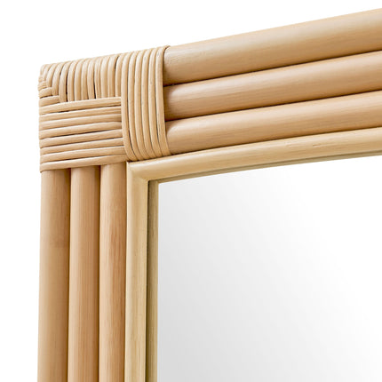 Modway EEI-7368 Corsica Curved Rectangle Rattan Wall Mirror Modway