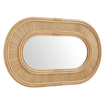Modway EEI-7369 Sovana Oval Rattan Wall Mirror - Plaza Home Decor