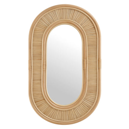 Modway EEI-7369 Sovana Oval Rattan Wall Mirror - Plaza Home Decor