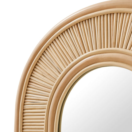 Modway EEI-7369 Sovana Oval Rattan Wall Mirror - Plaza Home Decor