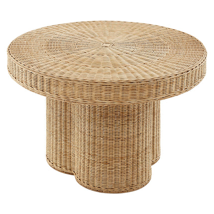 Modway EEI-7370 Ainsley 32 Inch Round Natural Rattan Coffee Table Modway