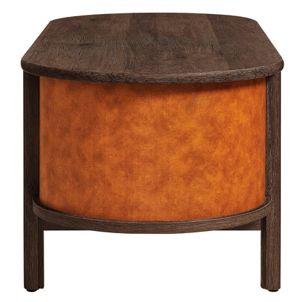 Modway EEI-7371 Coralie Curved Vegan Leather Oval Coffee Table Modway