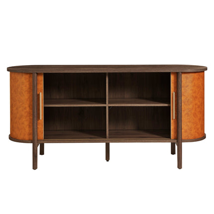 Modway EEI-7373 Coralie Curved Vegan Leather Oval Sideboard Modway