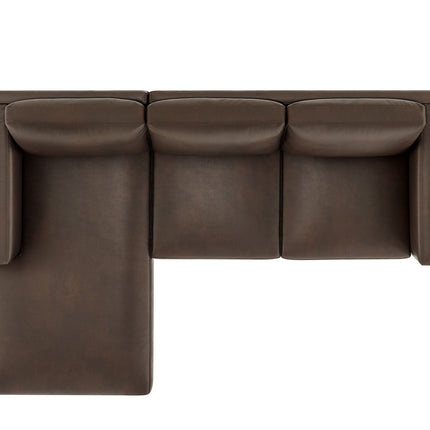 Modway EEI-7376 Roscoe Left-Facing Vegan Leather Sectional Sofa with Chaise Modway