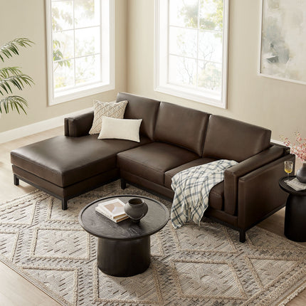 Modway EEI-7376 Roscoe Left-Facing Vegan Leather Sectional Sofa with Chaise Modway