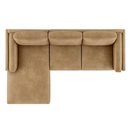 Modway EEI-7376 Roscoe Left-Facing Vegan Leather Sectional Sofa with Chaise Modway