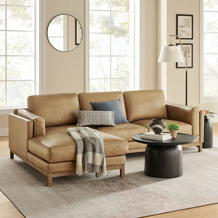 Modway EEI-7376 Roscoe Left-Facing Vegan Leather Sectional Sofa with Chaise Modway