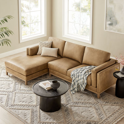 Modway EEI-7376 Roscoe Left-Facing Vegan Leather Sectional Sofa with Chaise Modway