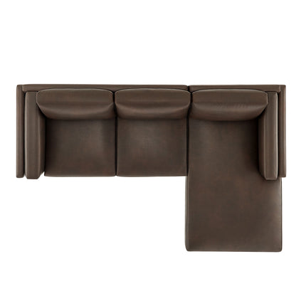Modway EEI-7377 Roscoe Right-Facing Vegan Leather Sectional Sofa with Chaise Modway