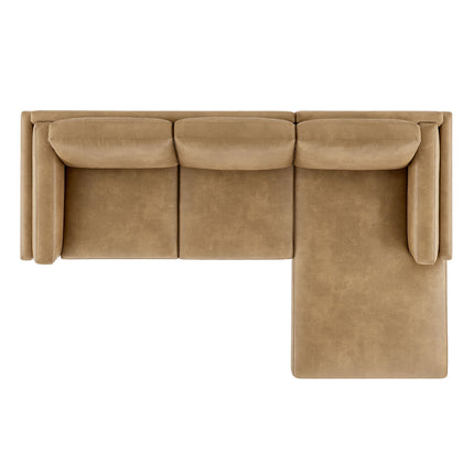 Modway EEI-7377 Roscoe Right-Facing Vegan Leather Sectional Sofa with Chaise Modway