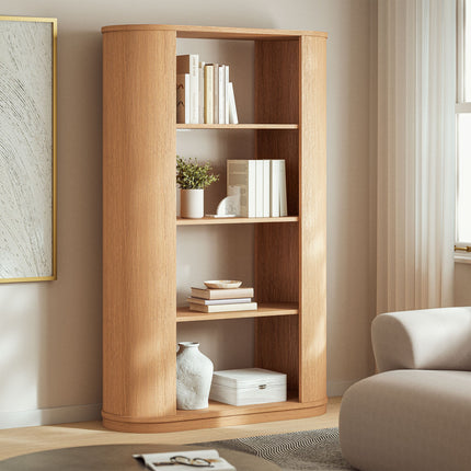Modway EEI-7378 Aspect 74 Inch Curved 4 Tier Bookshelf Modway