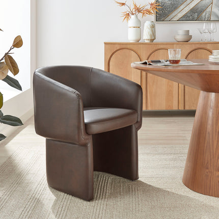 Modway EEI-7383 Verity Barrel Back Vegan Leather Dining Chair Modway
