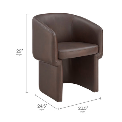 Modway EEI-7383 Verity Barrel Back Vegan Leather Dining Chair Modway