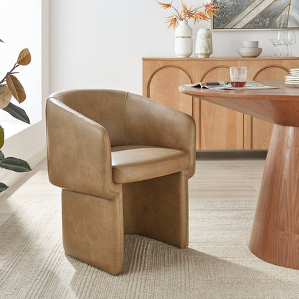Modway EEI-7383 Verity Barrel Back Vegan Leather Dining Chair Modway