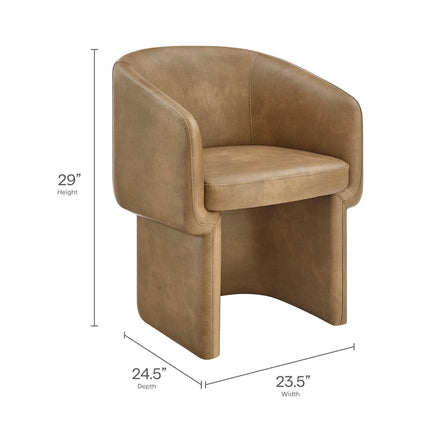 Modway EEI-7383 Verity Barrel Back Vegan Leather Dining Chair Modway
