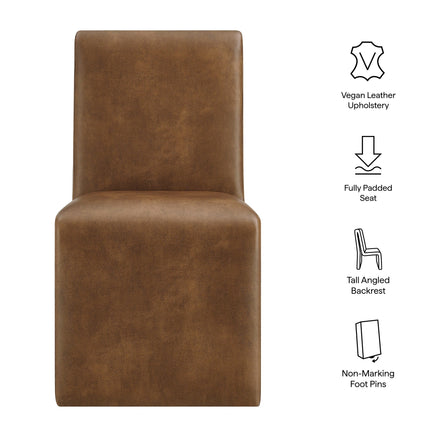 Modway EEI-7385 Emory Vegan Leather Dining Side Chair Modway