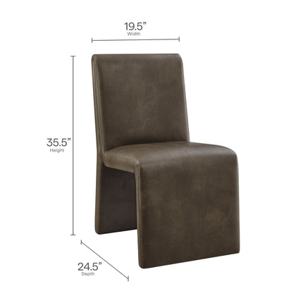 Modway EEI-7385 Emory Vegan Leather Dining Side Chair Modway