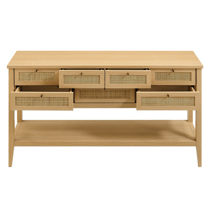 Modway EEI-7435 Soma 62 Inch Rattan Console Table - Plaza Home Decor