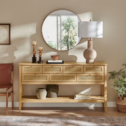 Modway EEI-7435 Soma 62 Inch Rattan Console Table - Plaza Home Decor