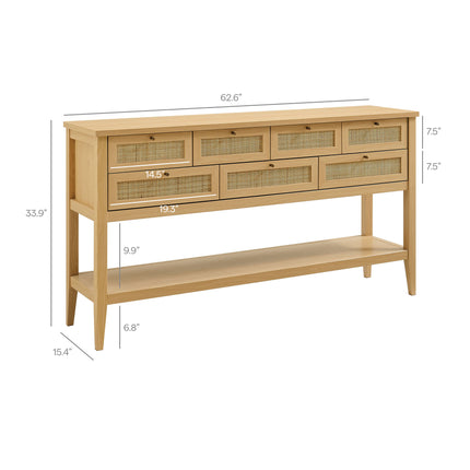 Modway EEI-7435 Soma 62 Inch Rattan Console Table - Plaza Home Decor