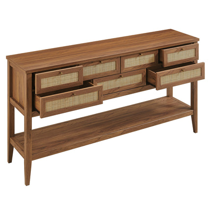 Modway EEI-7435 Soma 62 Inch Rattan Console Table - Plaza Home Decor