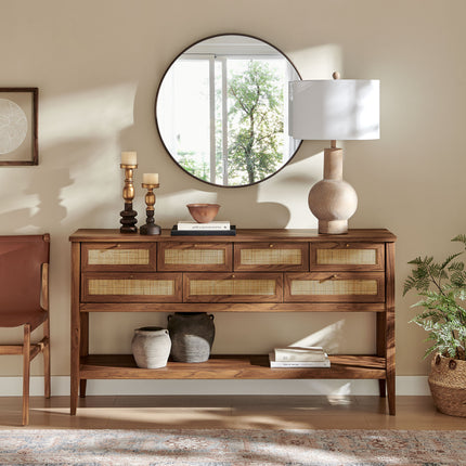 Modway EEI-7435 Soma 62 Inch Rattan Console Table - Plaza Home Decor