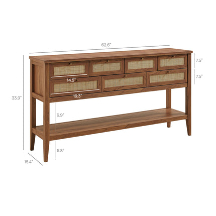 Modway EEI-7435 Soma 62 Inch Rattan Console Table - Plaza Home Decor