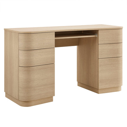 Modway EEI-7436 Mirae 55" 6-Drawer Curved Office Desk Modway