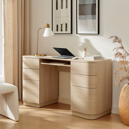 Modway EEI-7436 Mirae 55" 6-Drawer Curved Office Desk Modway
