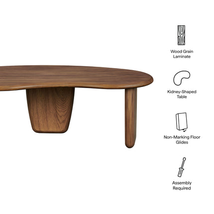 Modway EEI-7437 Vetra Kidney-Shaped Free Coffee Table Modway