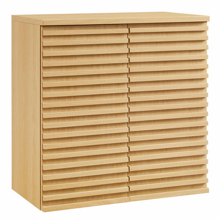 Modway EEI-7438-OAK Render Wall Mounted Bathroom Cabinet in Oak Modway