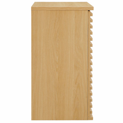 Modway EEI-7438-OAK Render Wall Mounted Bathroom Cabinet in Oak Modway