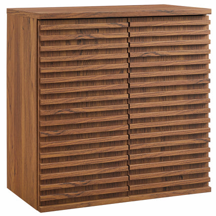 Modway EEI-7438-OAK Render Wall Mounted Bathroom Cabinet in Oak Modway